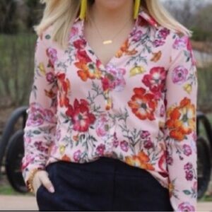 Express Portofino Women’s Floral Blouse - Size Small